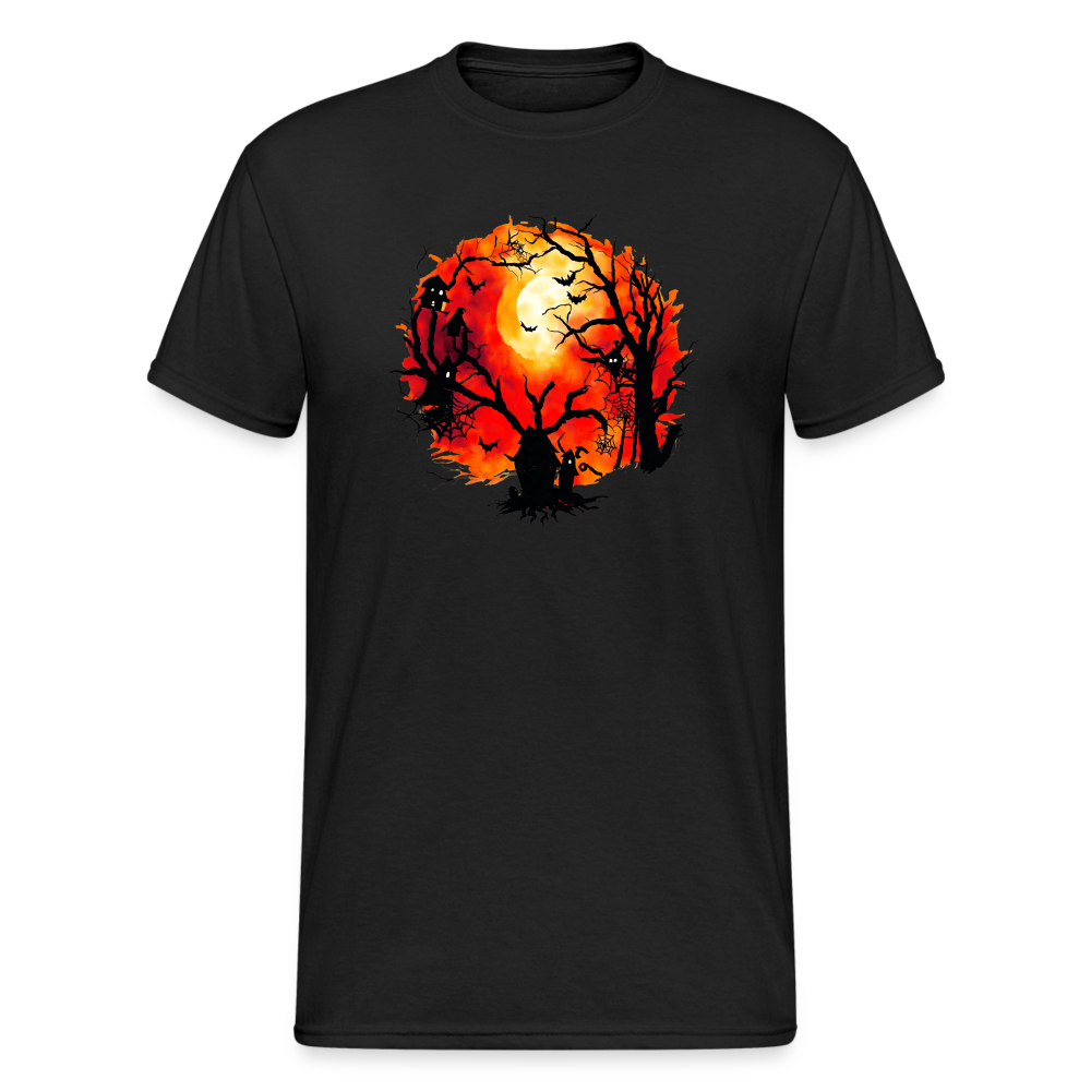 SSW2262 Buntes_Halloween-Hintergrundbild_mit_Fledermaeusen - Schwarz