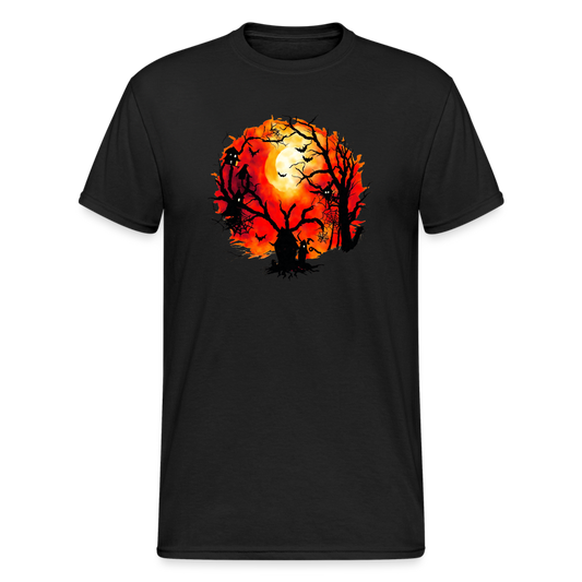 SSW2262 Buntes_Halloween-Hintergrundbild_mit_Fledermaeusen - Schwarz