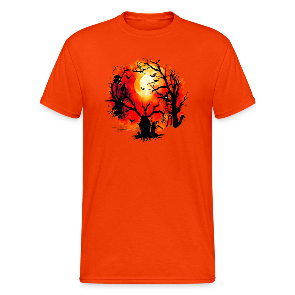 SSW2262 Buntes_Halloween-Hintergrundbild_mit_Fledermaeusen - kräftig Orange