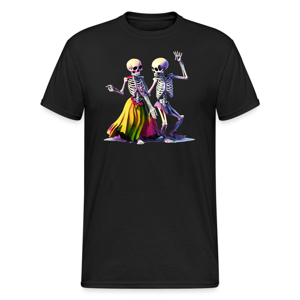 SSW2259Bunte_tanzende_Skelette - Schwarz