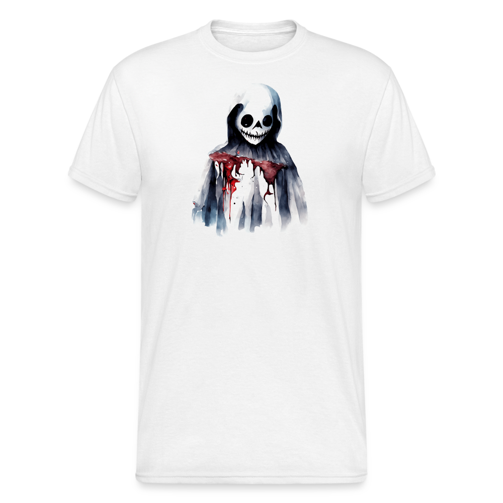 SSW2256Skelett_mit_Blut_im_Gesicht_-_Horror-Illustration - Weiß