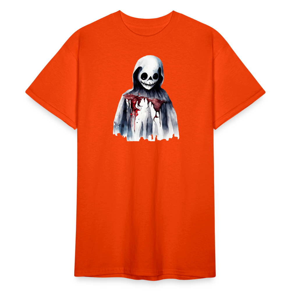 SSW2256Skelett_mit_Blut_im_Gesicht_-_Horror-Illustration - kräftig Orange