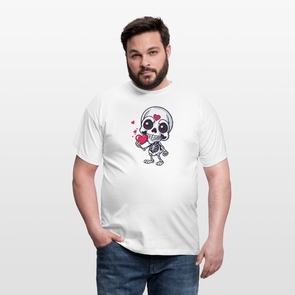 SSW2508Skelett mit Herz - Weiß