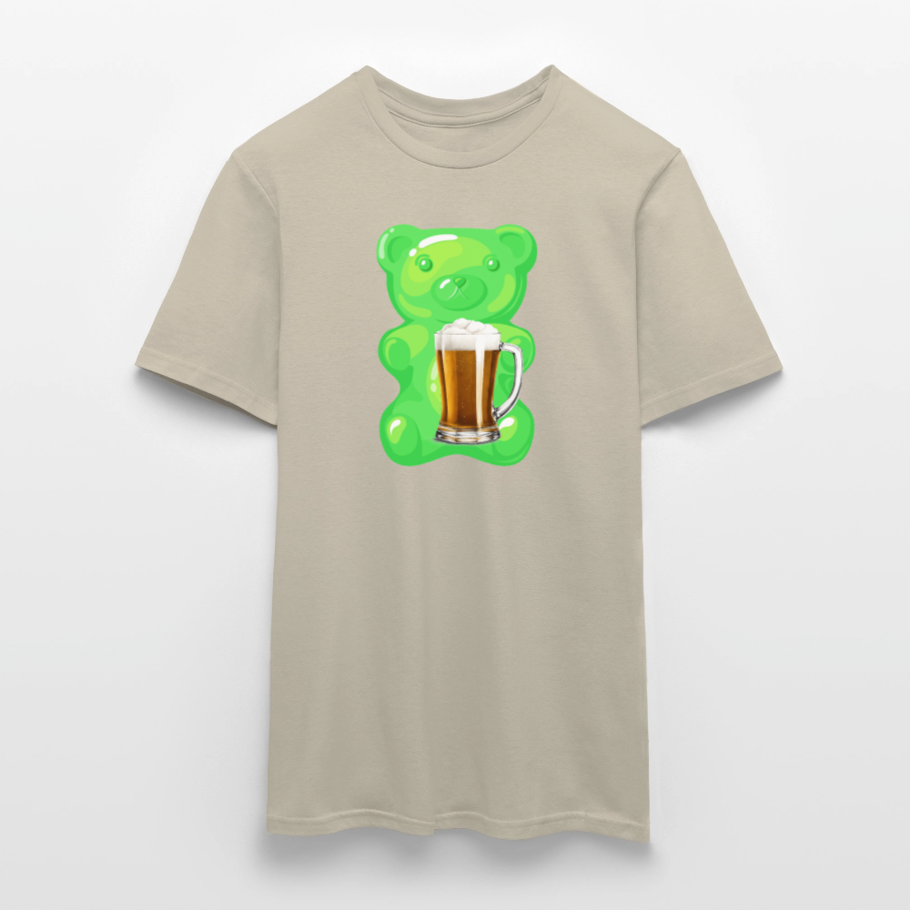 SSW2507Gummibär grün mit Bier - Sandbeige