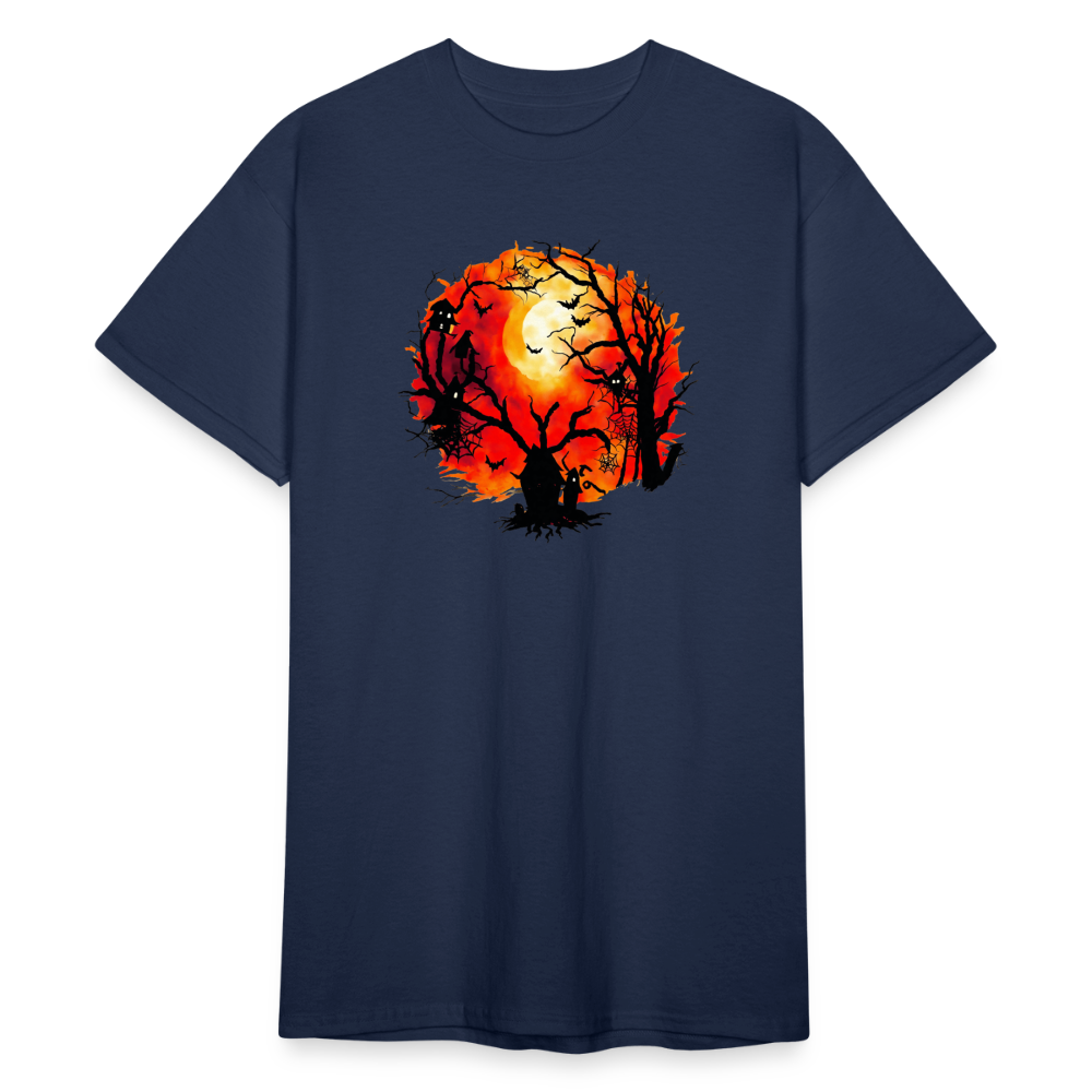 SSW2262 Buntes_Halloween-Hintergrundbild_mit_Fledermaeusen - Navy