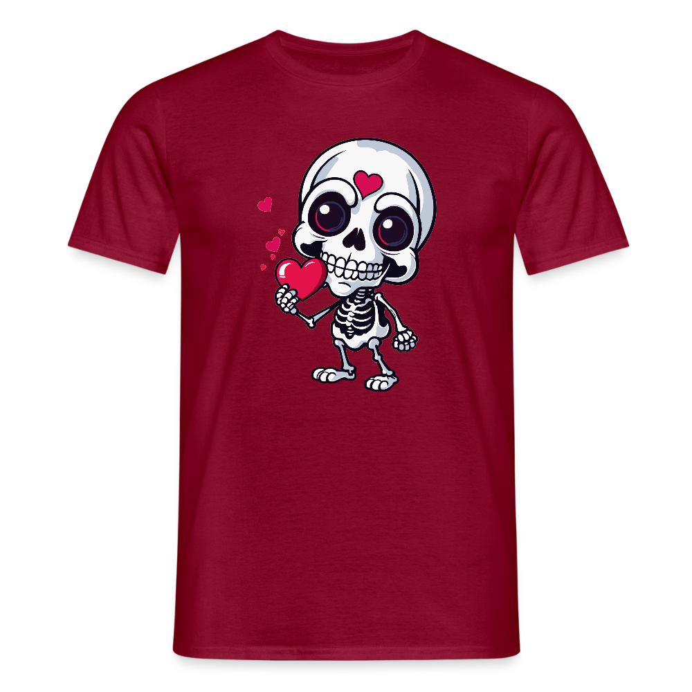 SSW2508Skelett mit Herz - Ziegelrot