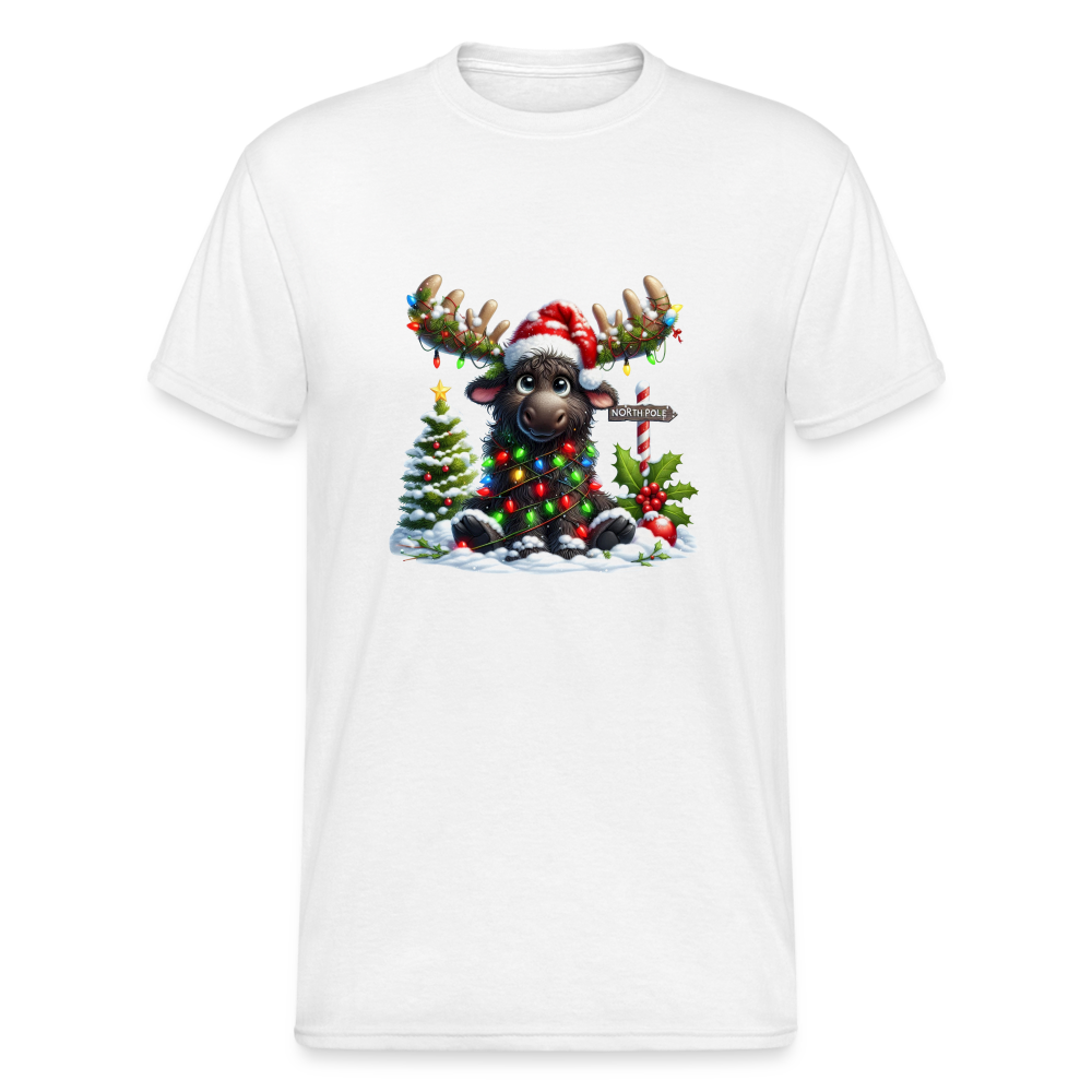 SSW2347 Elch Lichterkette8 - Weiß