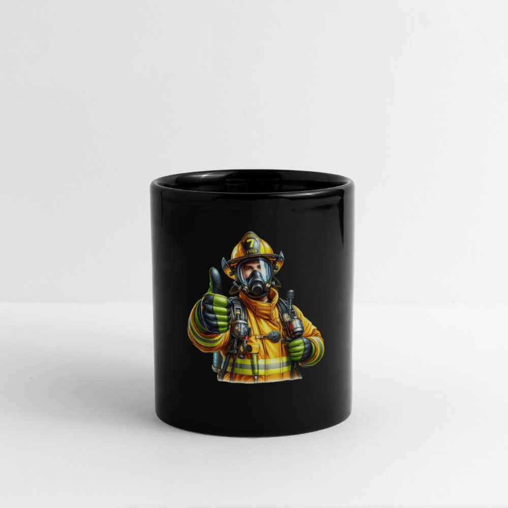 SSW2623Feuerwehrmann Daumen hoch - Schwarz