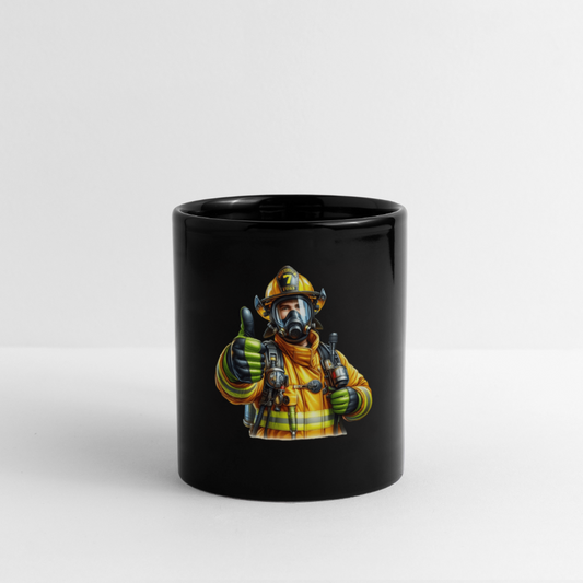 SSW2623Feuerwehrmann Daumen hoch - Schwarz