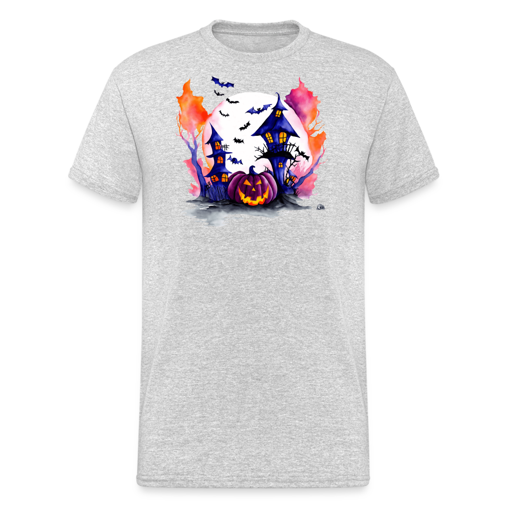 SSW2267Gruseliges_Halloween-Kuerbis-Aquarellgemaelde - Grau meliert