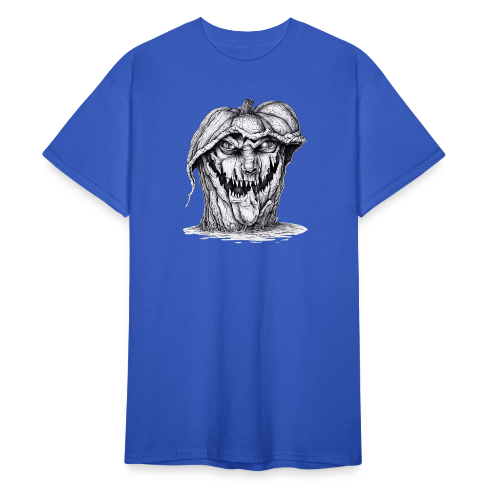 SSW2266Schwarz-Weiss-Halloween-Kuerbiskopf-Zeichnung - Königsblau