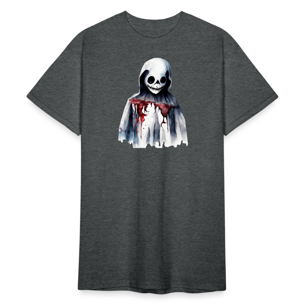 SSW2256Skelett_mit_Blut_im_Gesicht_-_Horror-Illustration - Dunkelgrau meliert