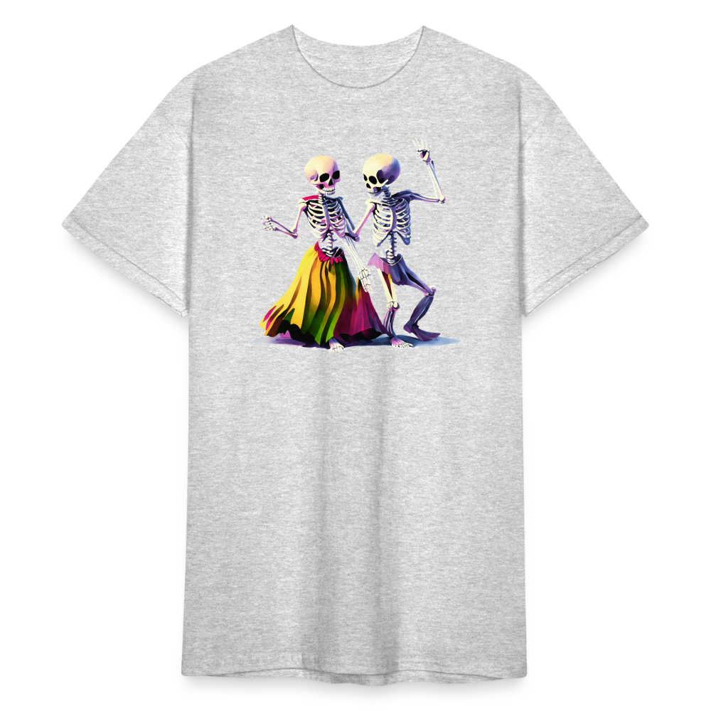 SSW2259Bunte_tanzende_Skelette - Grau meliert