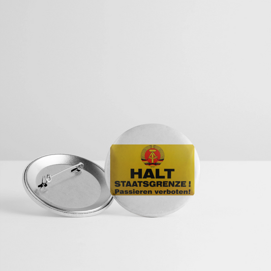 OSSI19 Botton HALT STAATSGRENZE - Weiß