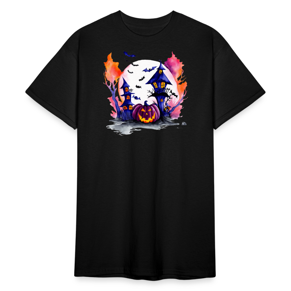 SSW2267Gruseliges_Halloween-Kuerbis-Aquarellgemaelde - Schwarz