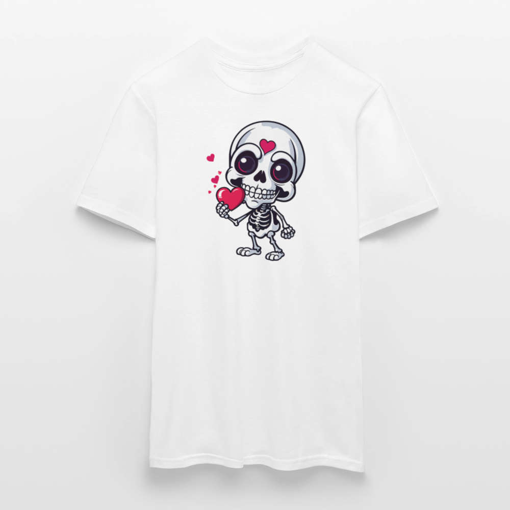 SSW2508Skelett mit Herz - Weiß
