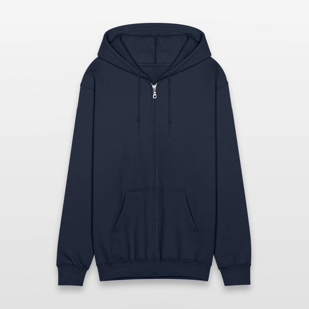 SSW1755 Männer Heavyweight Kapuzenjacke FEUERWEHR & WUNSCHNAME - Navy