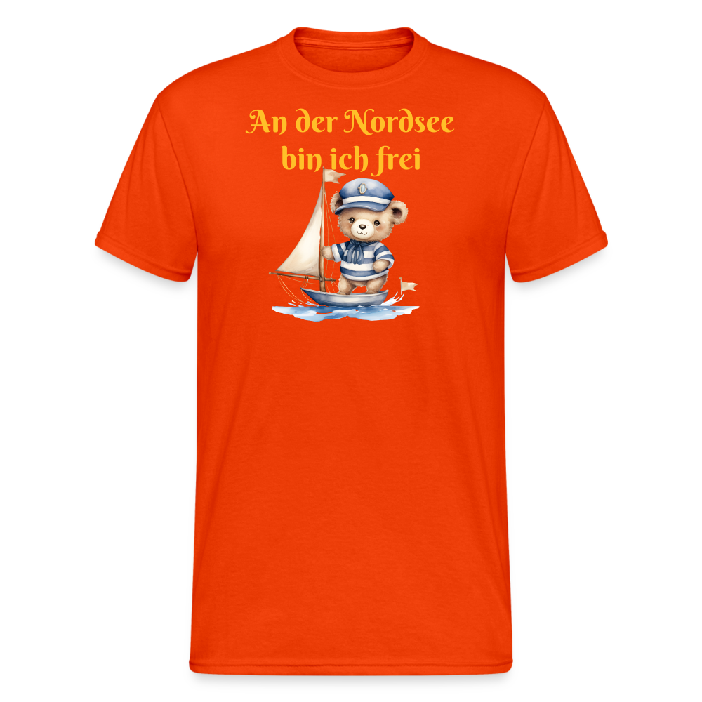SSW2287An der Nordsee bin ich frei Seebär - kräftig Orange