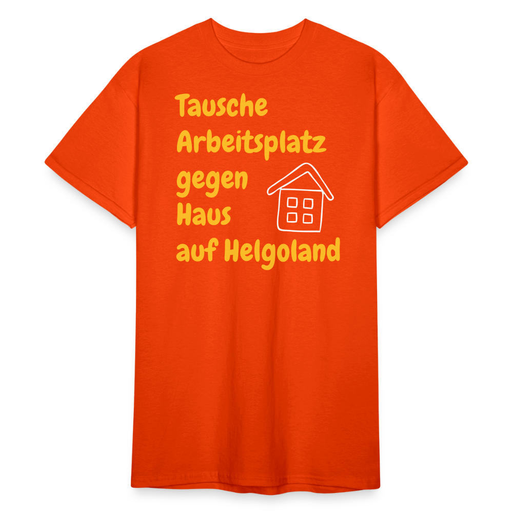 SSW2388Tausche Arbeitsplatz gegen Haus auf Helgoland - kräftig Orange