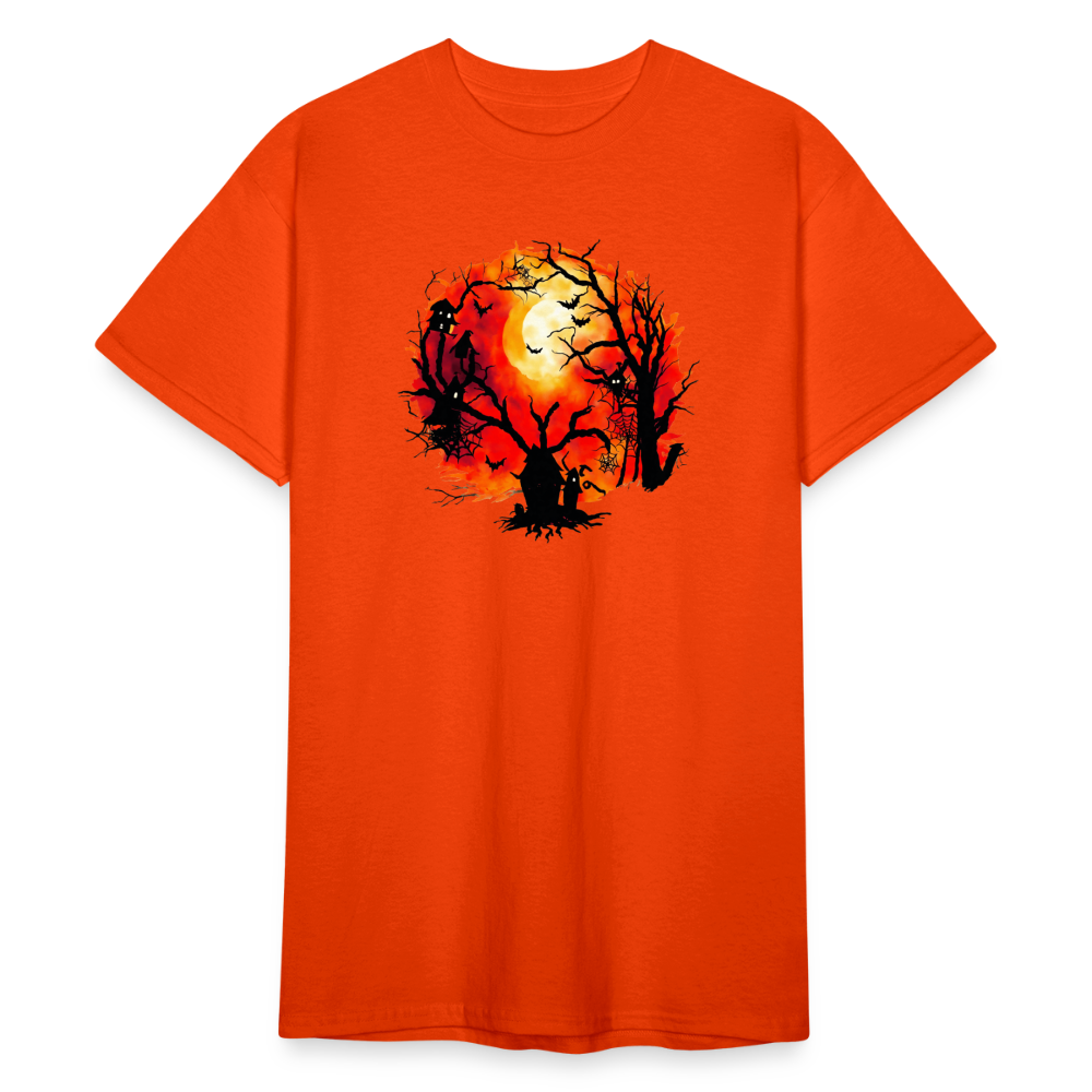 SSW2262 Buntes_Halloween-Hintergrundbild_mit_Fledermaeusen - kräftig Orange