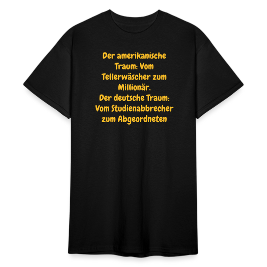 SSW2441Der amerikanische Traum: Vom Tellerwäscher zum Millionär. Der deutsche Traum: Vom Studienabbrecher zum Abgeordneten - Schwarz