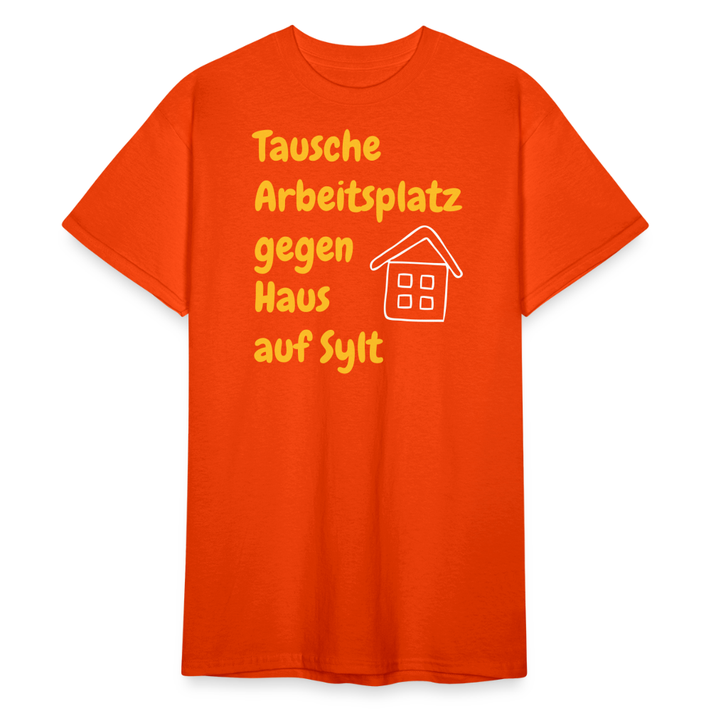 SSW2386Tausche Arbeitsplatz gegen Haus auf Sylt - kräftig Orange