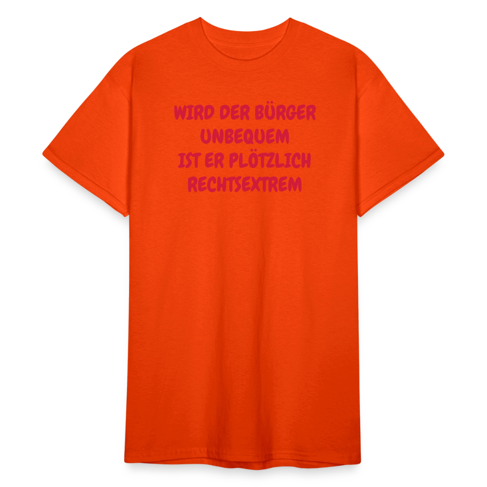 SSW2446Wird der Bürger unbequem, ist er plötzlich rechtextrem. - kräftig Orange