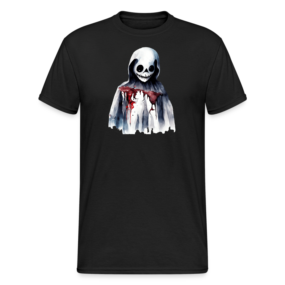 SSW2256Skelett_mit_Blut_im_Gesicht_-_Horror-Illustration - Schwarz