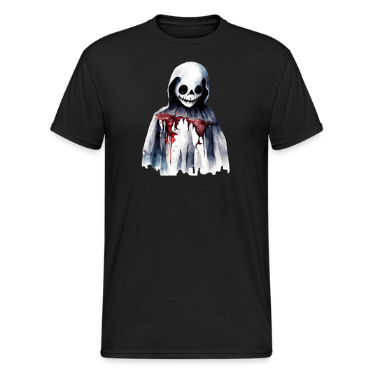 SSW2256Skelett_mit_Blut_im_Gesicht_-_Horror-Illustration - Schwarz