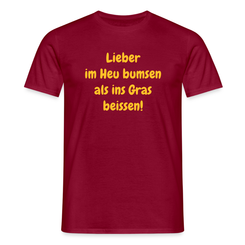 SSW2499Lieber im Heu bumsen als ins Gras beissen! - Ziegelrot