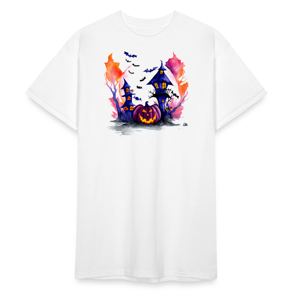 SSW2267Gruseliges_Halloween-Kuerbis-Aquarellgemaelde - Weiß