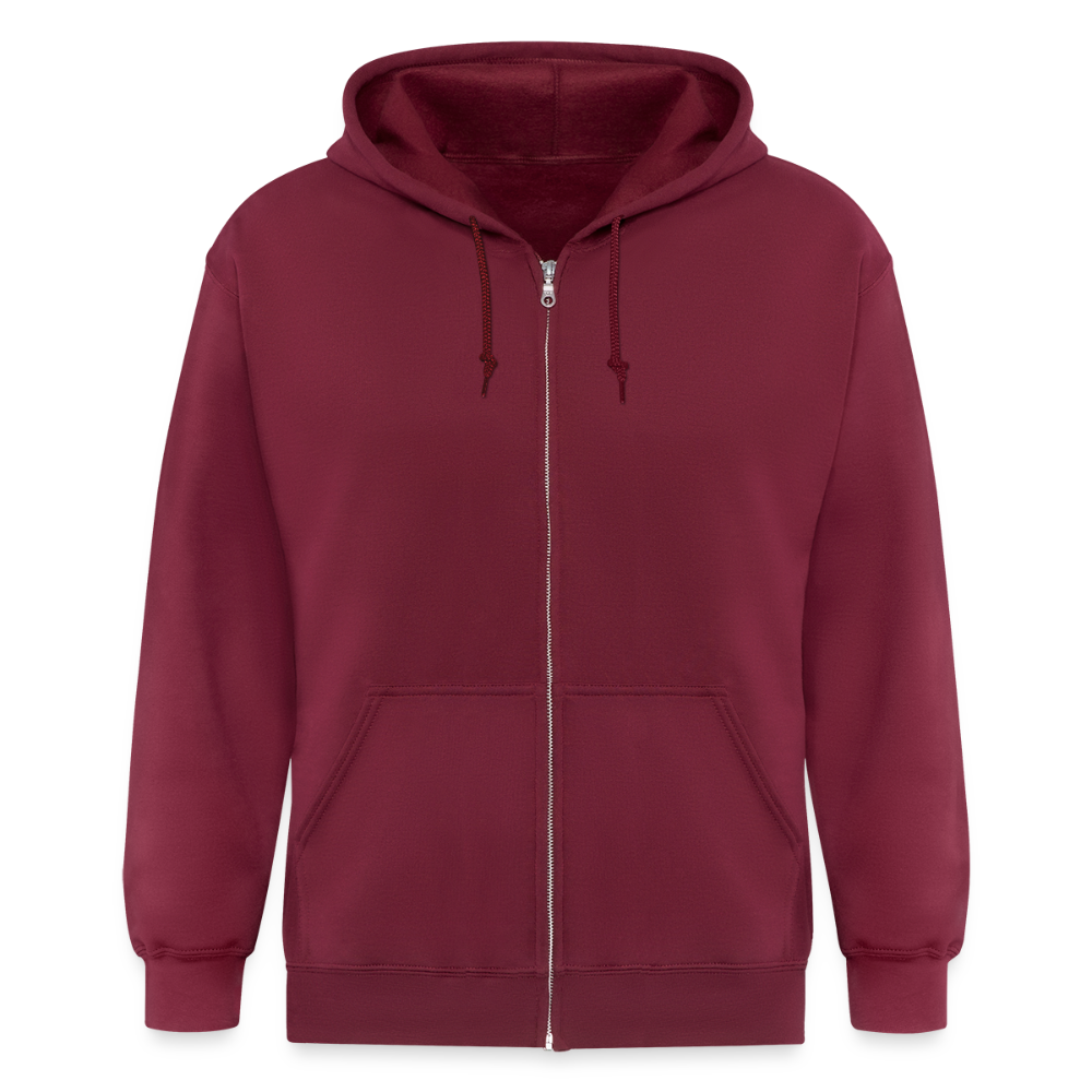 SSW1755 Männer Heavyweight Kapuzenjacke FEUERWEHR & WUNSCHNAME - Maroon