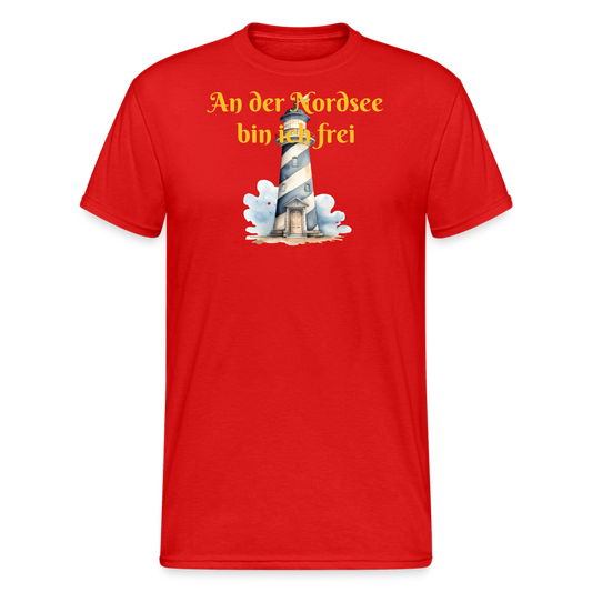 SSW2289An der Nordsee bin ich frei Leuchtturm - Rot