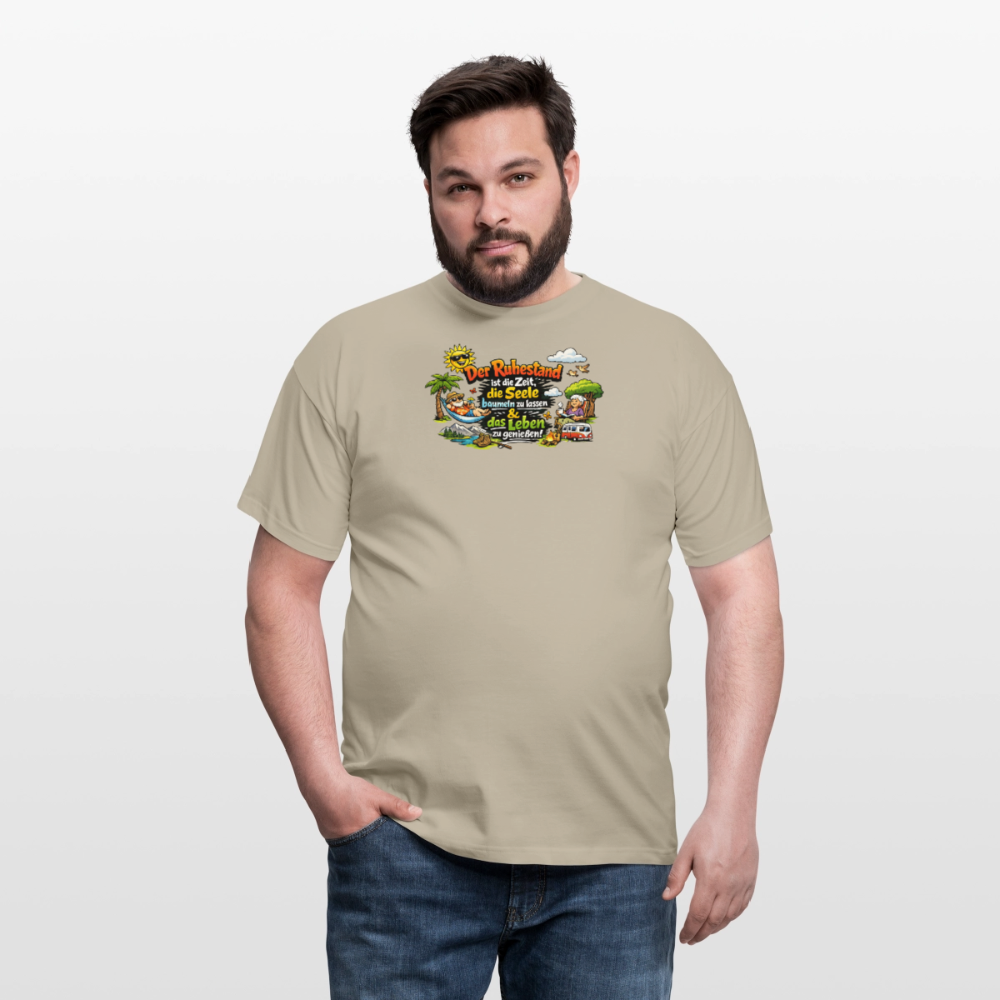 SSW2843Der Ruhestand ist die Zeit die Seele - Sandbeige