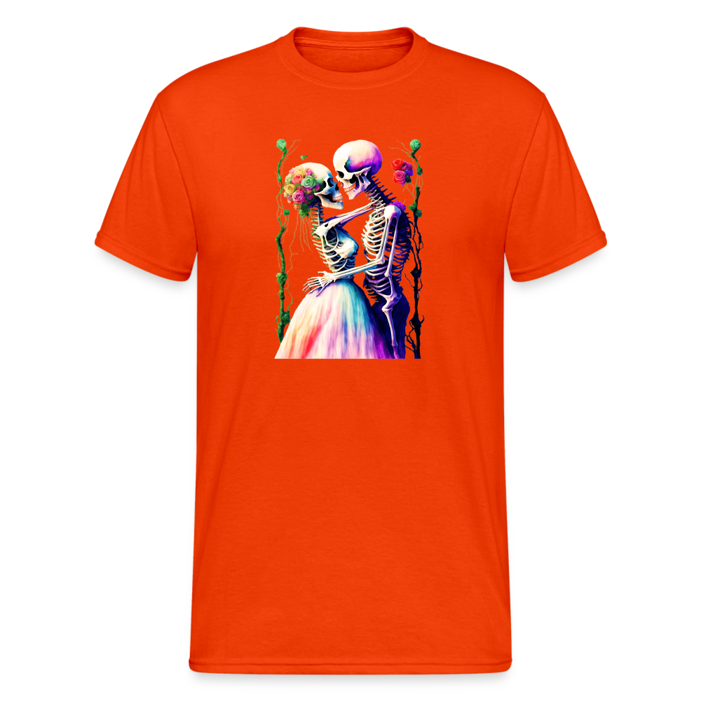 SSW2232 Tag_der_Toten_Skelett_Paar_in_Hochzeitskleidern - kräftig Orange