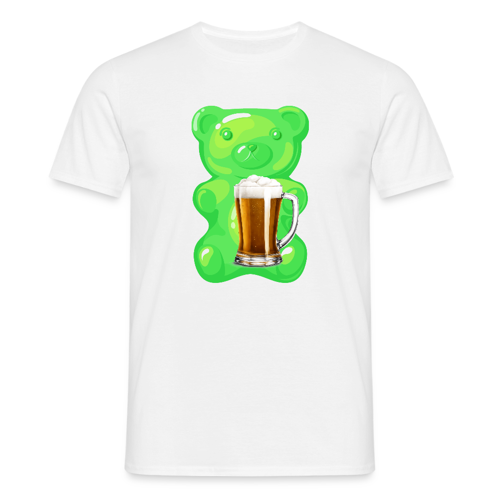 SSW2507Gummibär grün mit Bier - Weiß