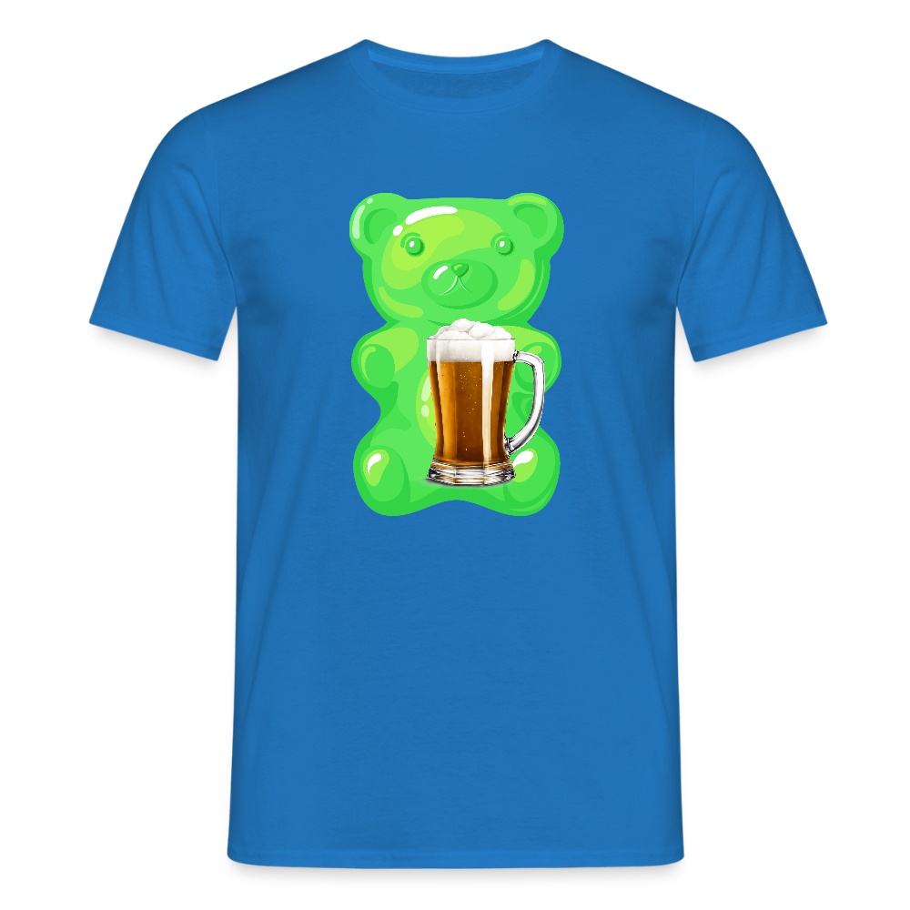 SSW2507Gummibär grün mit Bier - Royalblau