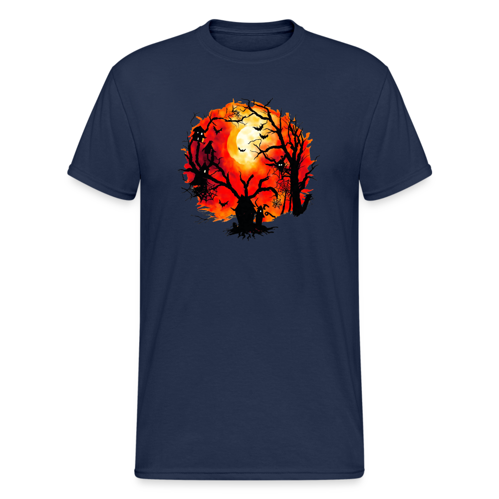 SSW2262 Buntes_Halloween-Hintergrundbild_mit_Fledermaeusen - Navy