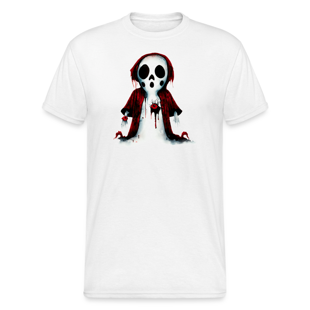 SSW2265Gruselige_weisshaarige_Figur_mit_blutigen_Augen_un - Weiß