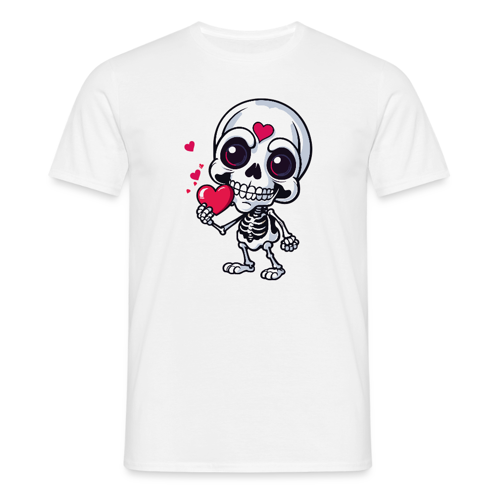 SSW2508Skelett mit Herz - Weiß