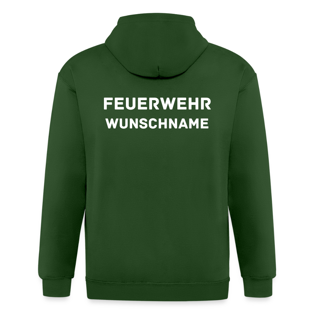 SSW1755 Männer Heavyweight Kapuzenjacke FEUERWEHR & WUNSCHNAME - Forrest