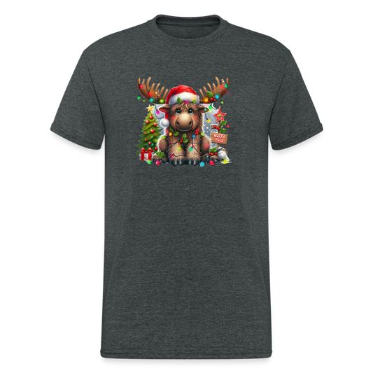 SSW2336 Elch Lichterkette3 - Dunkelgrau meliert