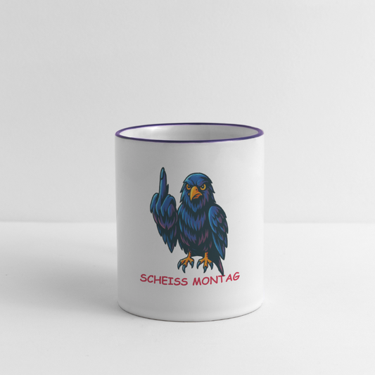 SSW2566 SCHEISS MONTAG - Weiß/Kobaltblau