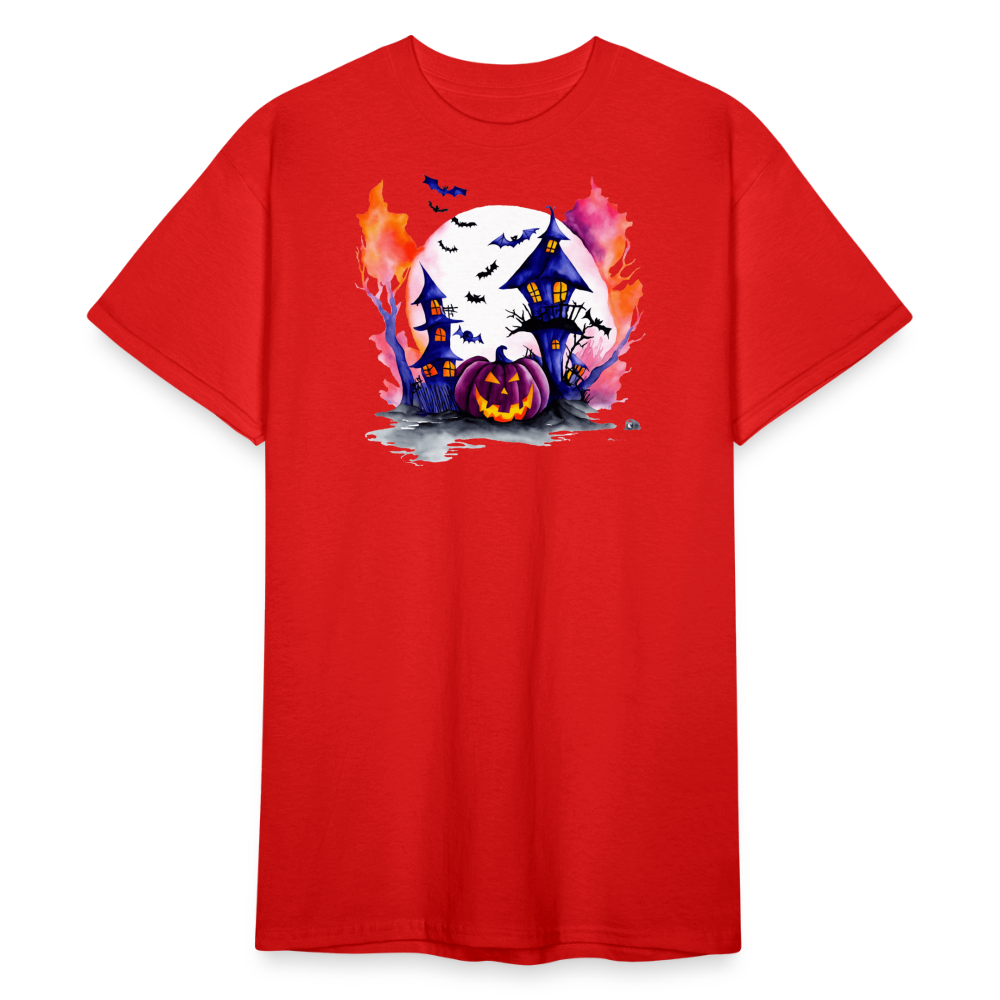 SSW2267Gruseliges_Halloween-Kuerbis-Aquarellgemaelde - Rot