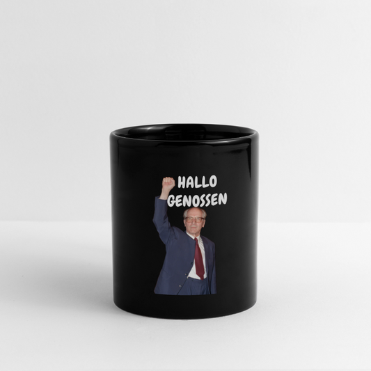 OSSI18Kaffeetasse HALLO GENOSSEN - Schwarz