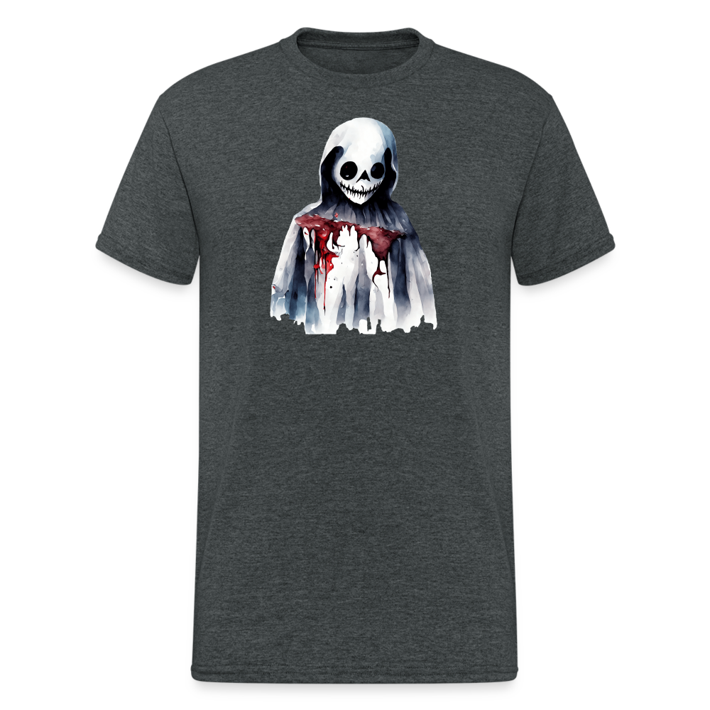 SSW2256Skelett_mit_Blut_im_Gesicht_-_Horror-Illustration - Dunkelgrau meliert