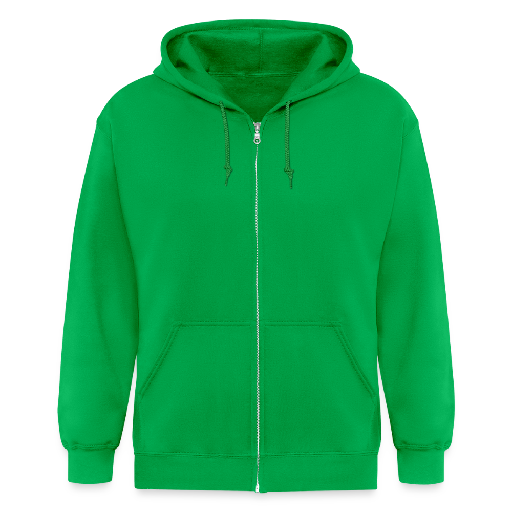SSW1755 Männer Heavyweight Kapuzenjacke FEUERWEHR & WUNSCHNAME - Kelly Green