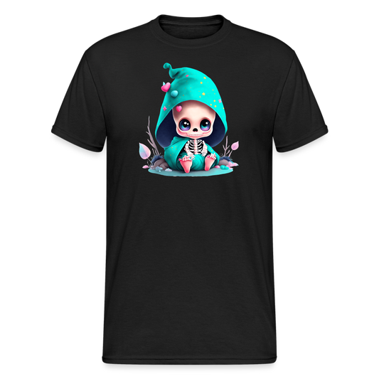 SSW2230 Halloween Skelett Baby mit grünen Blättern - Schwarz