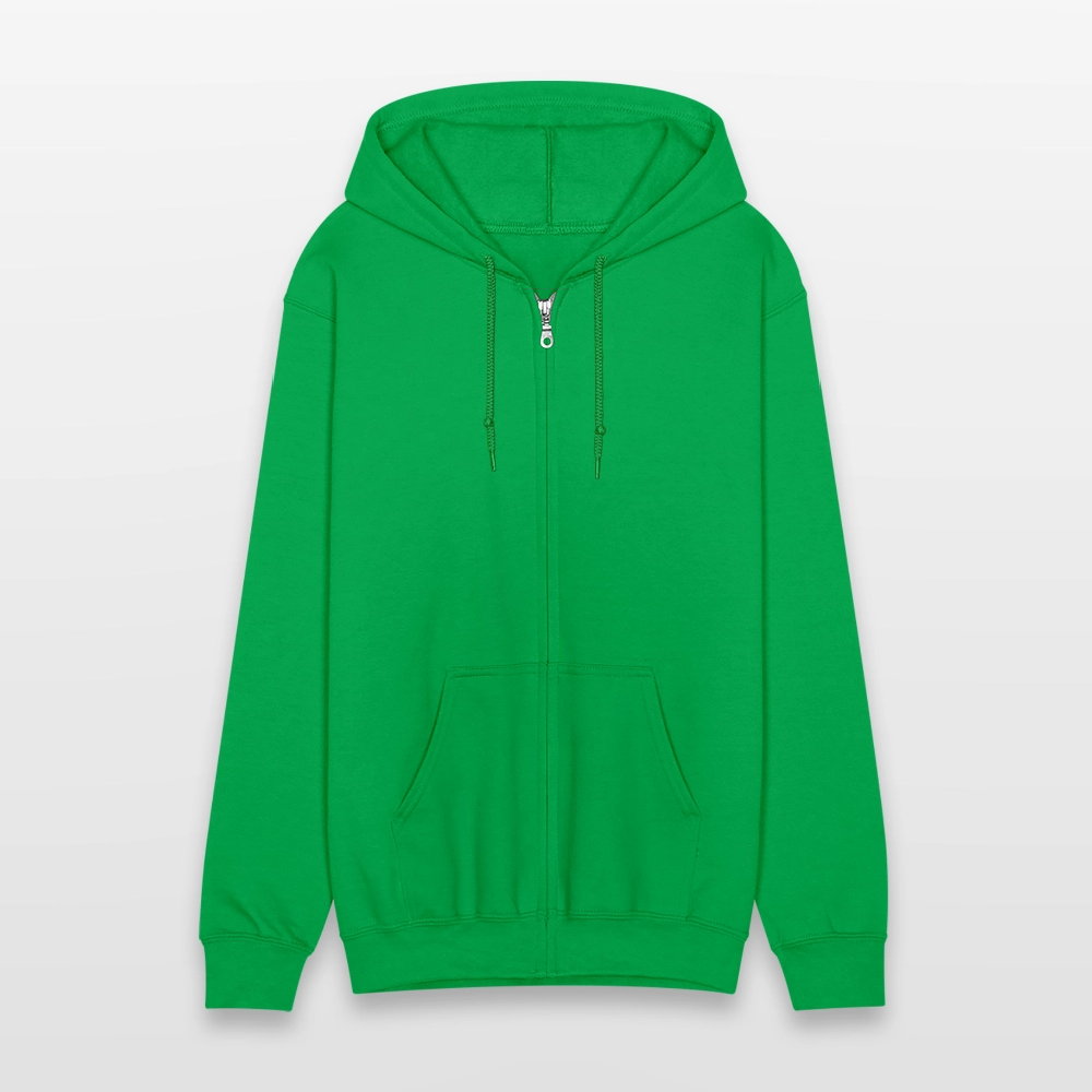 SSW1755 Männer Heavyweight Kapuzenjacke FEUERWEHR & WUNSCHNAME - Kelly Green