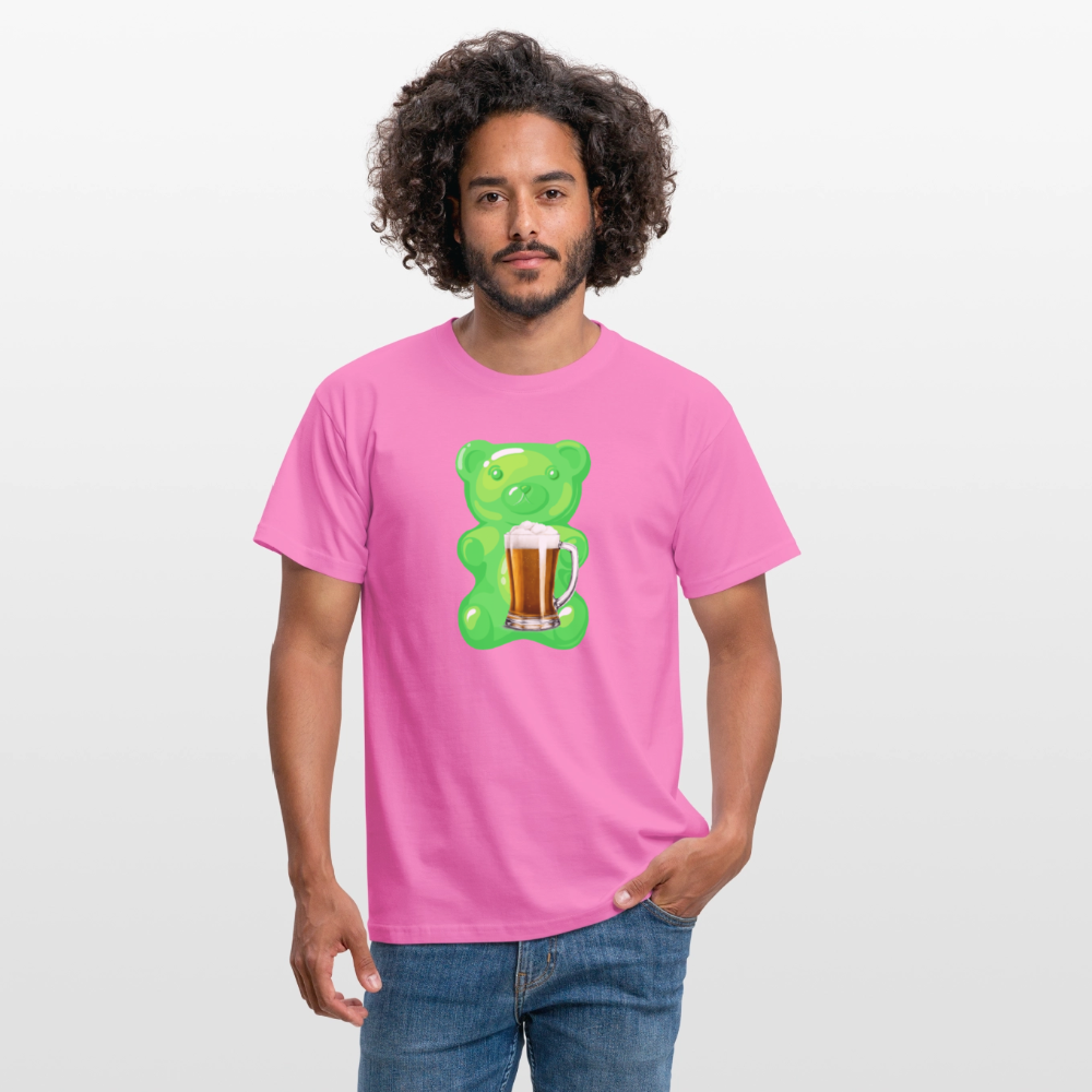 SSW2507Gummibär grün mit Bier - Pink